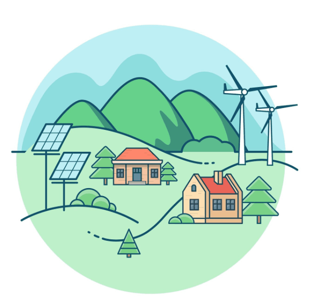Maison équipée de panneaux solaires et batteries de stockage Concordia